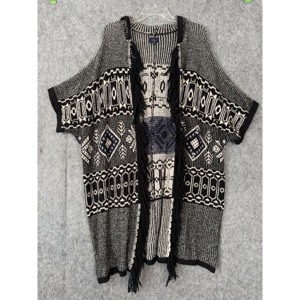American Eagle kimono Cardigan Sweater Women One size‎ Fringe Boho Aztec Western